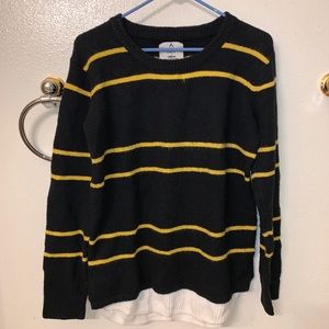 UNIF x UO black and yellow striped sweater